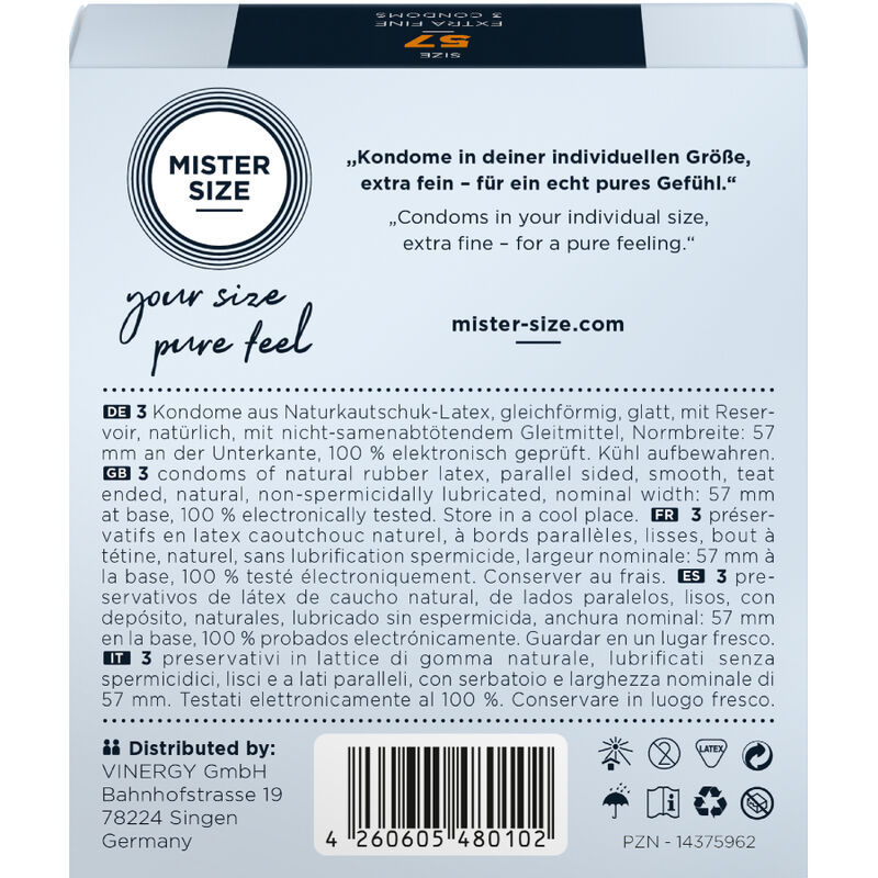 MISTER SIZE - PRÉSERVATIF TAILLE L 57 MM (3 UNITÉS) – Image 3