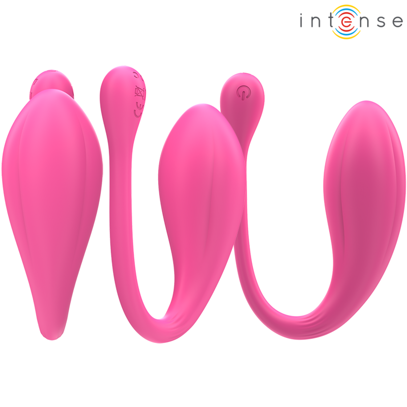 INTENSE - JANICE U VIBRATEUR DOUBLE STIMULATION 10 VIBRATIONS ROSE TÉLÉCOMMANDE – Image 2