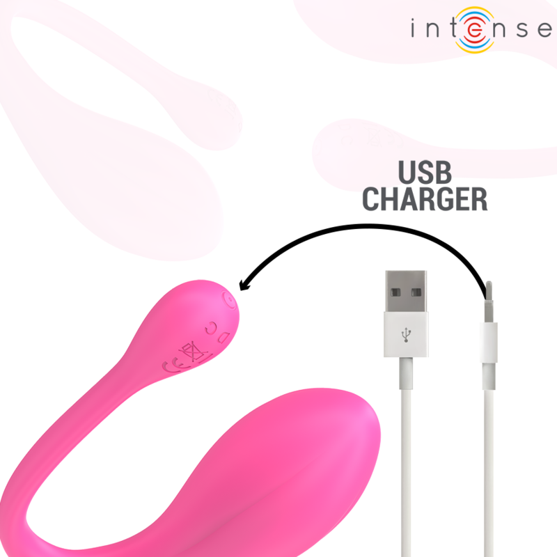 INTENSE - JANICE U VIBRATEUR DOUBLE STIMULATION 10 VIBRATIONS ROSE TÉLÉCOMMANDE – Image 6