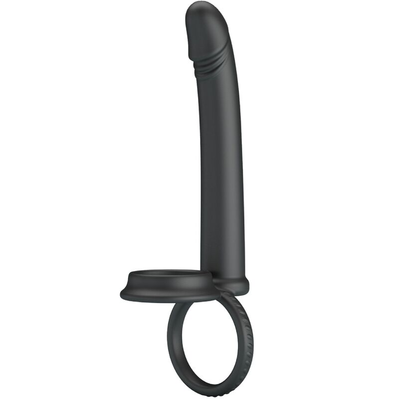 PRETTY LOVE - DILLION DOUBLE PÉNÉTRATION DOUBLE ANNEAU PÉNAL NOIR – Image 2
