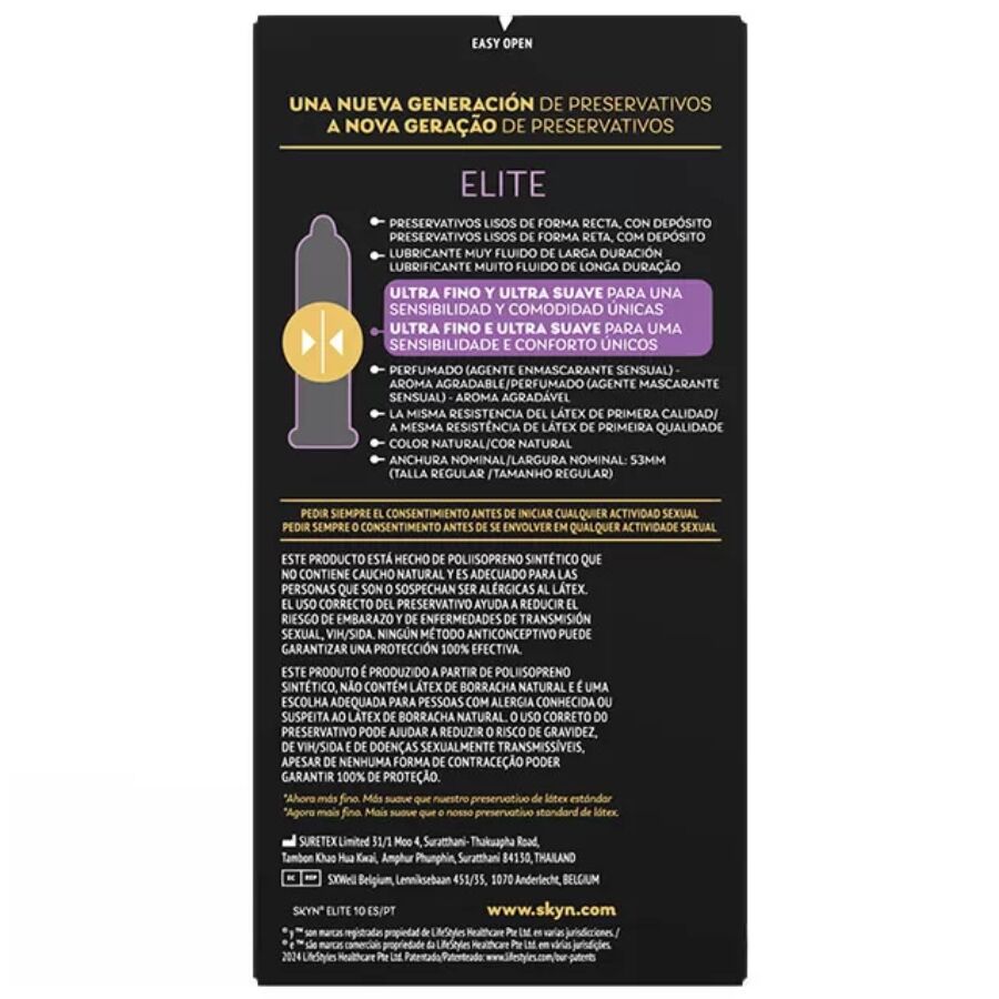 SKYN - PRÉSERVATIFS ULTRA-FINS ELITE 10 UNITÉS – Image 2