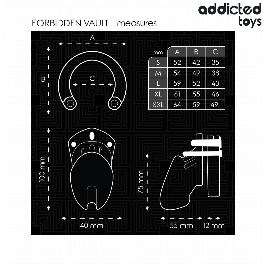 ADDICTED TOYS LOCKED - CAGE À PÉNIS INTERDITE 10 CM – Image 5