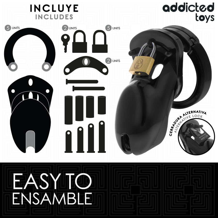 ADDICTED TOYS LOCKED - CAGE À PÉNIS INTERDITE 10 CM – Image 4