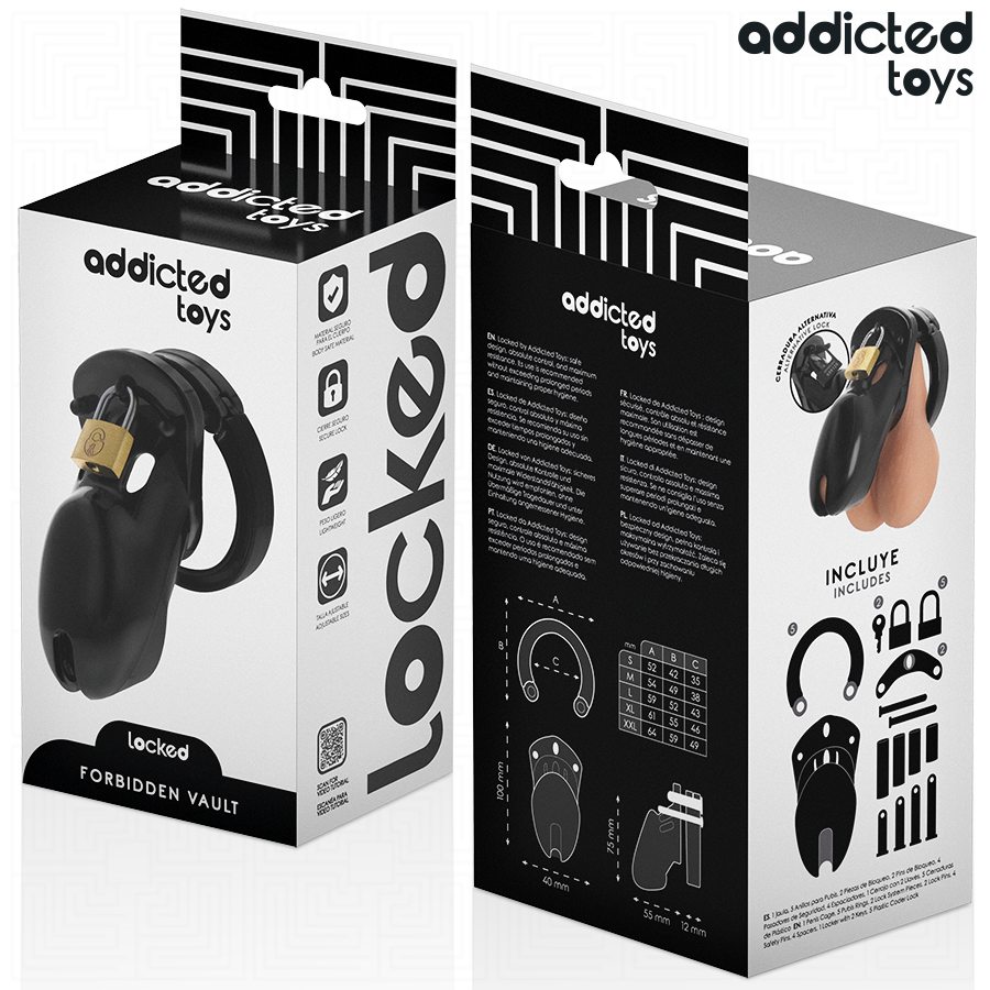 ADDICTED TOYS LOCKED - CAGE À PÉNIS INTERDITE 10 CM – Image 6