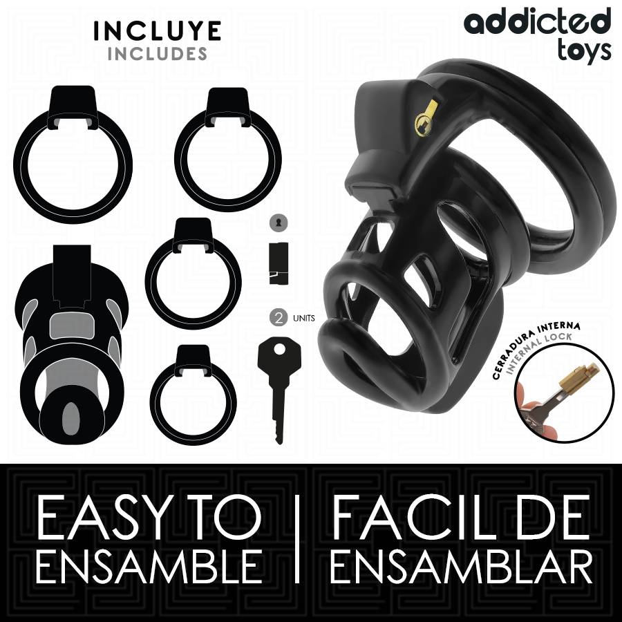 ADDICTED TOYS LOCKED - CAGE À PÉNIS GILDEN CAGE 8,5 CM – Image 4