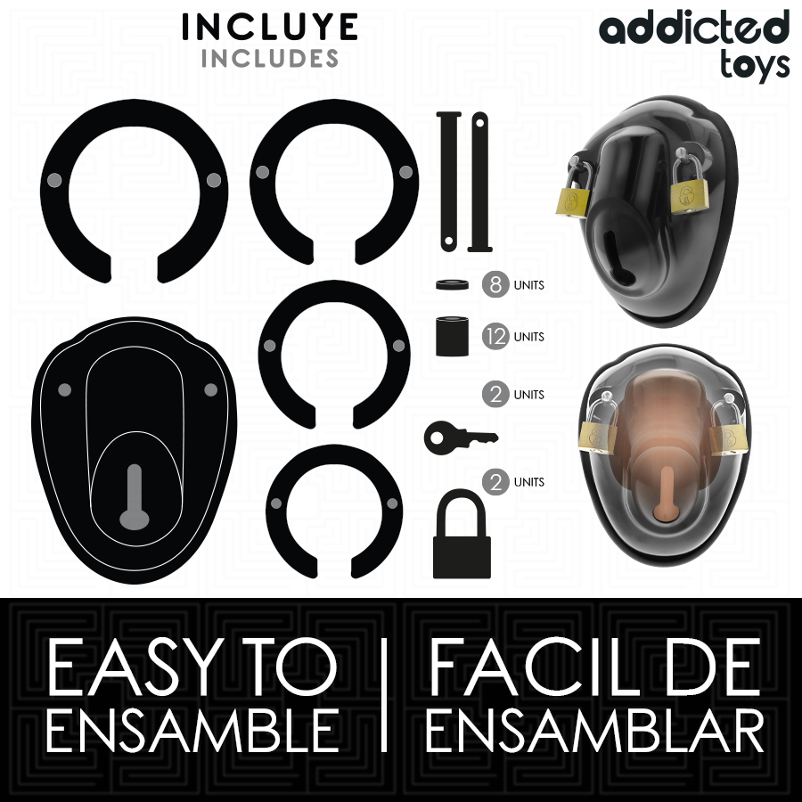ADDICTED TOYS LOCKED - À PÉNIS VERROUILLÉE SANS CLÉ 11,5 CM – Image 4