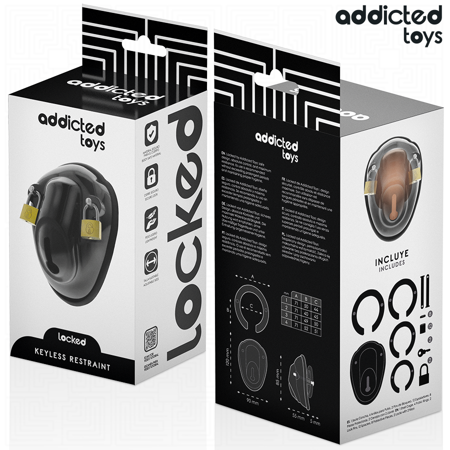 ADDICTED TOYS LOCKED - À PÉNIS VERROUILLÉE SANS CLÉ 11,5 CM – Image 6