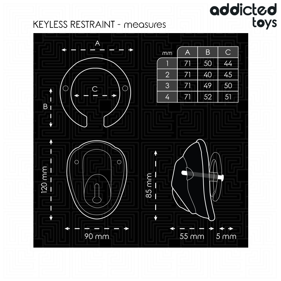 ADDICTED TOYS LOCKED - À PÉNIS VERROUILLÉE SANS CLÉ 11,5 CM – Image 5
