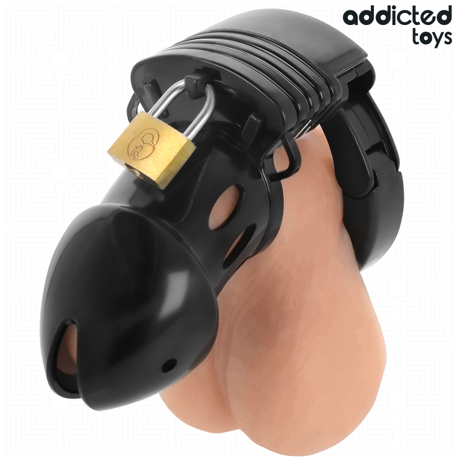 ADDICTED TOYS LOCKED - CAGE À PÉNIS CHASTETÉ PROFONDEUR 7,5 CM – Image 3