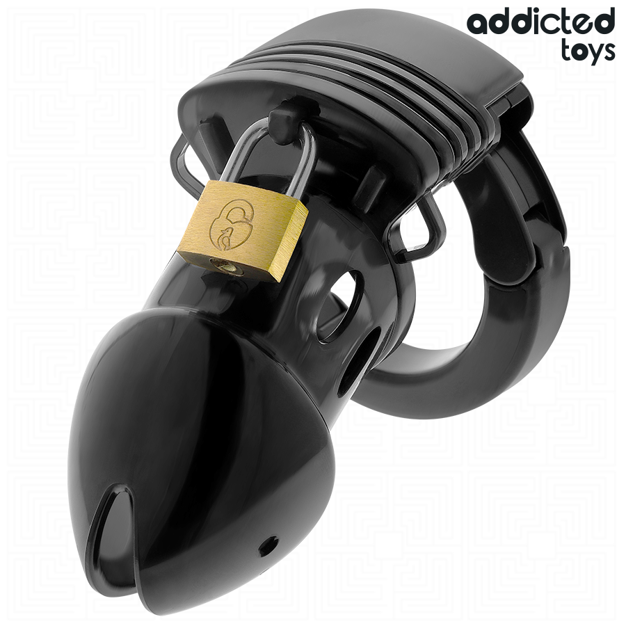ADDICTED TOYS LOCKED - CAGE À PÉNIS CHASTETÉ PROFONDEUR 7,5 CM – Image 2