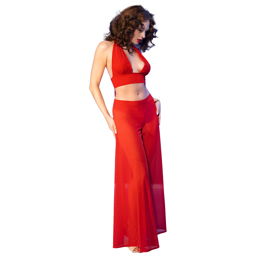 CHILIROSE - CR 4857 ENSEMBLE HAUT ET PANTALON ROUGE TAILLE XL – Image 3