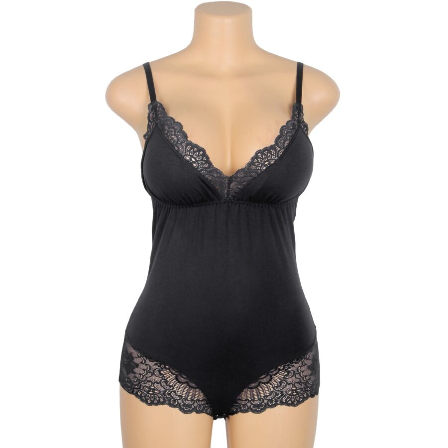 SUBBLIME - TEDDY DÉTAIL DENTELLE FLORALE NOIR S/M – Image 6