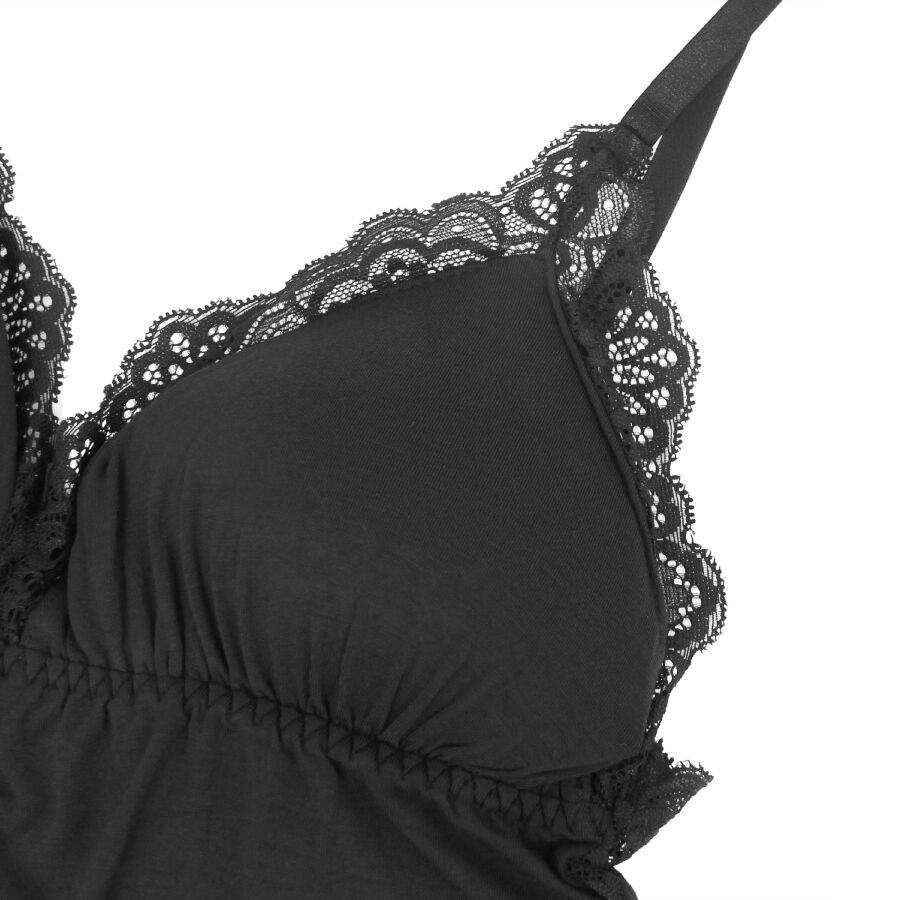 SUBBLIME - TEDDY DÉTAIL DENTELLE FLORALE NOIR S/M – Image 11