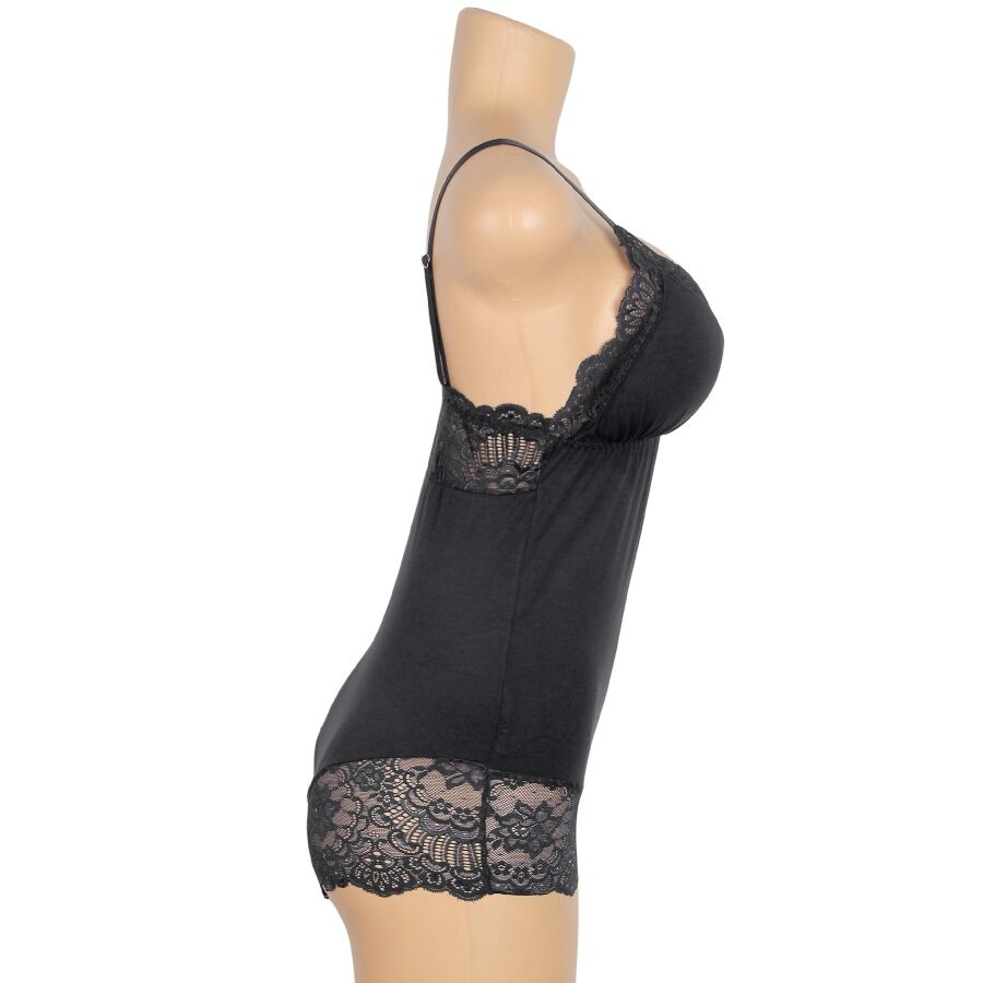 SUBBLIME - TEDDY DÉTAIL DENTELLE FLORALE NOIR S/M – Image 8