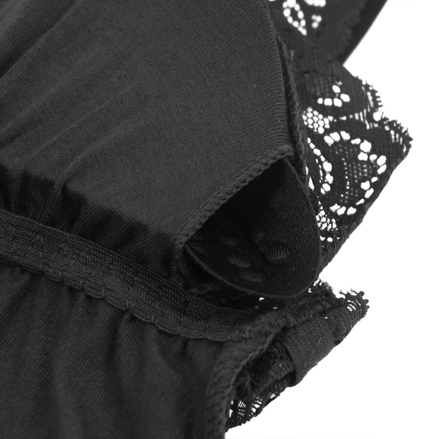 SUBBLIME - TEDDY DÉTAIL DENTELLE FLORALE NOIR S/M – Image 14