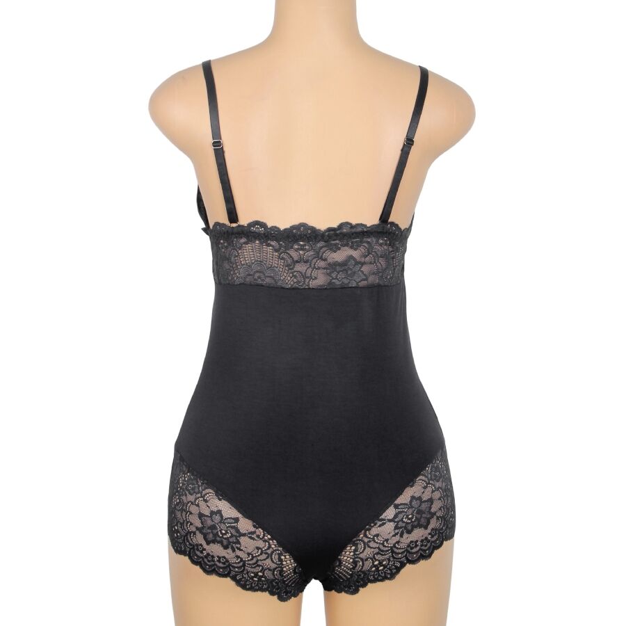 SUBBLIME - TEDDY DÉTAIL DENTELLE FLORALE NOIR L/XL – Image 9