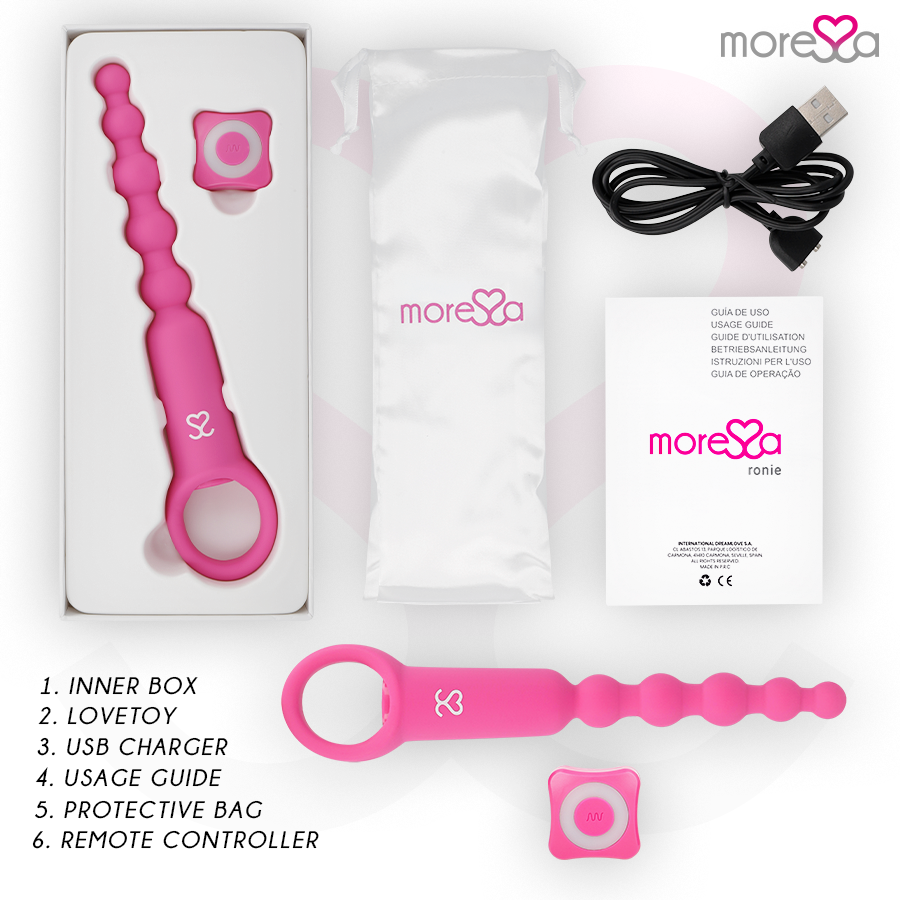 MORESSA - RONIE TÉLÉCOMMANDE PLAISIR ANAL ROSE – Image 6
