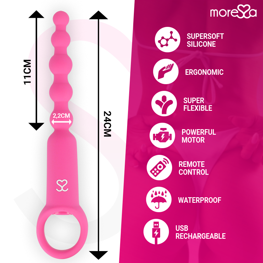 MORESSA - RONIE TÉLÉCOMMANDE PLAISIR ANAL ROSE – Image 4