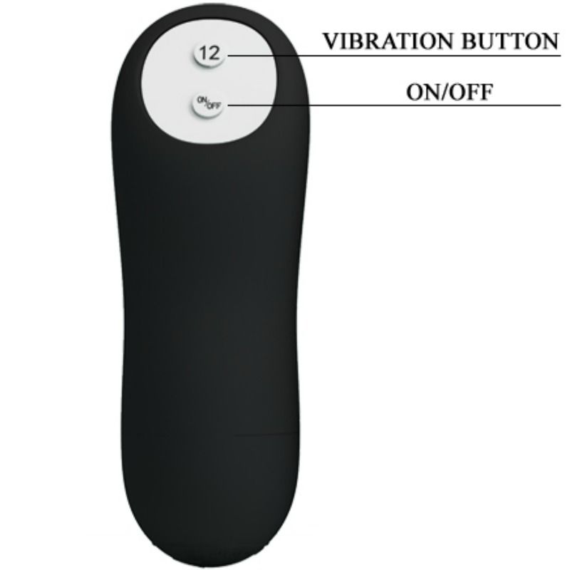 PRETTY LOVE - PLUG ANAL SILICONE EXTRA STIMULATION ET 12 MODES DE VIBRATION NOIR – Image 6