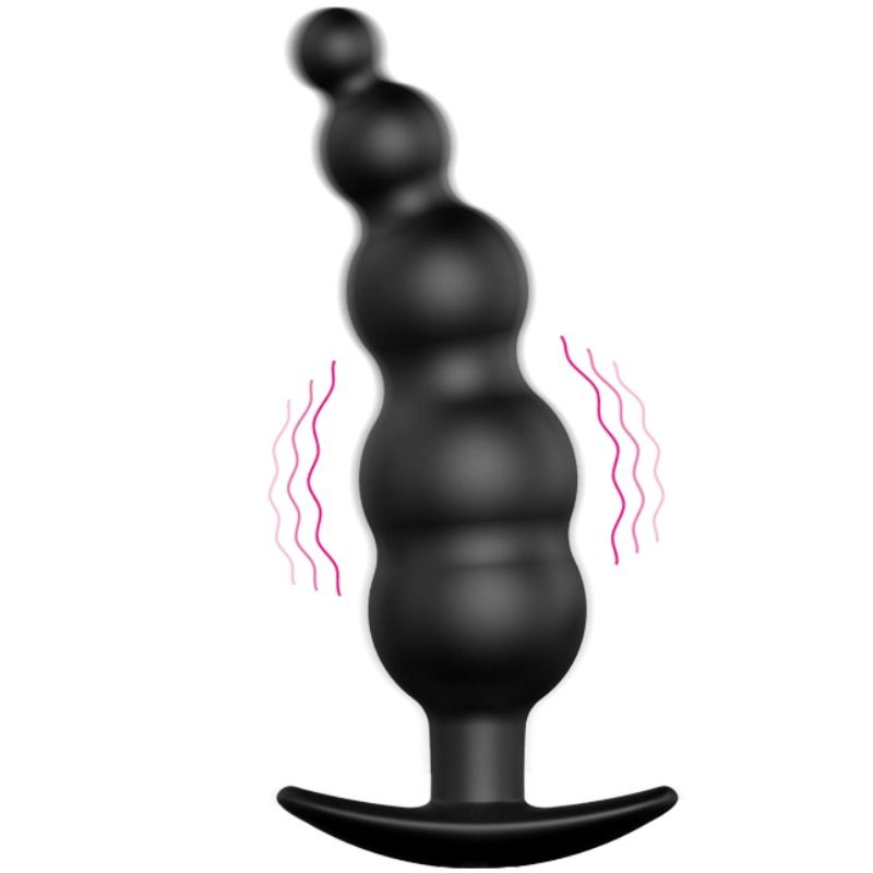 PRETTY LOVE - PLUG ANAL SILICONE EXTRA STIMULATION ET 12 MODES DE VIBRATION NOIR – Image 8