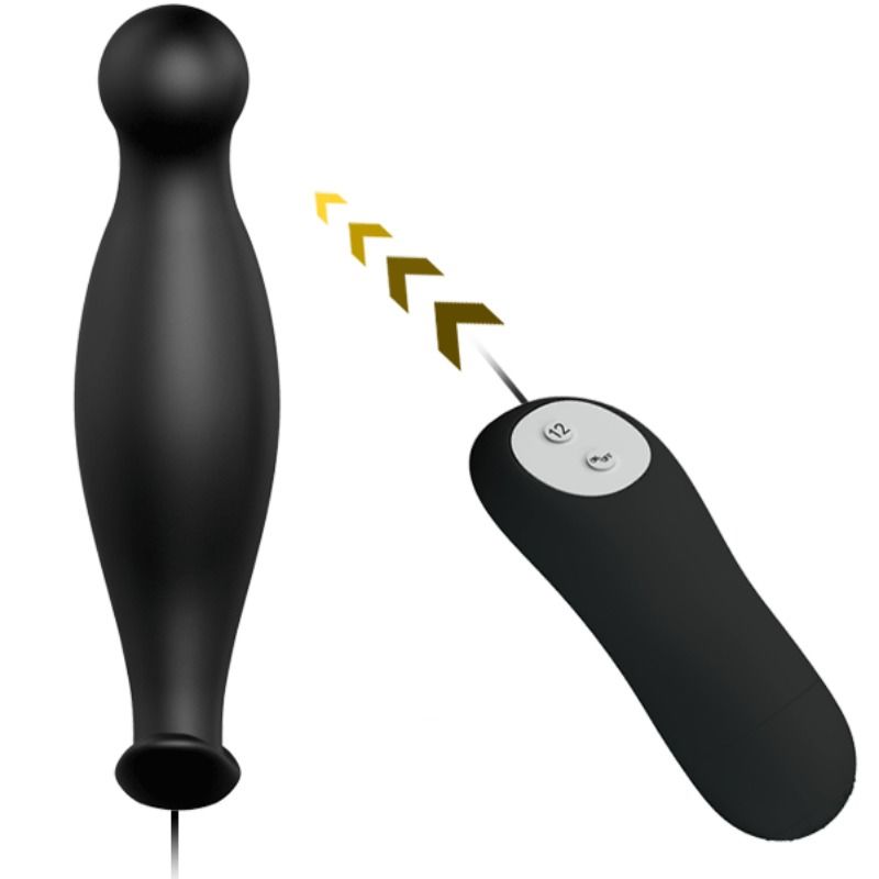 PRETTY LOVE - PLUG ANAL EN SILICONE 12 MODES DE VIBRATION NOIR – Image 8