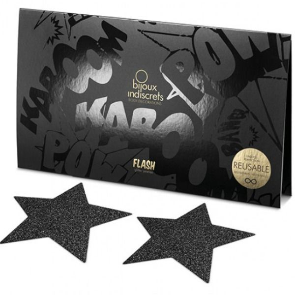 BIJOUX - INDISCRETS CAPUCHONS DE TAMELON NOIR STAR FLASH – Image 3