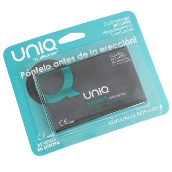 UNIQ - SMART LATEX FREE PRE-ERECTION CONDOMS 3 UNITS – Image 2