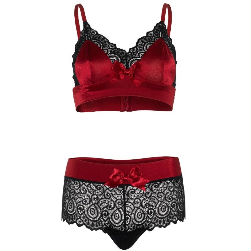 LEG AVENUE - ENSEMBLE 2 PIÈCES NOIR ET ROUGE L/XL – Image 4