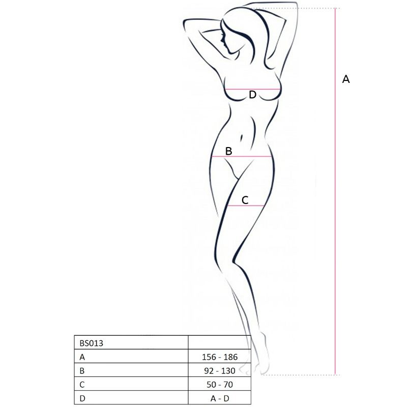 PASSION - FEMME BS013 BODYSTOCKING NOIR TAILLE UNIQUE – Image 2