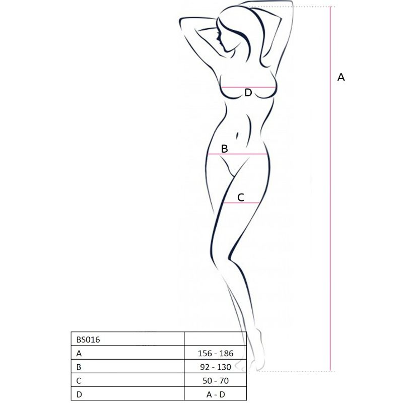 PASSION - FEMME BS016 BODYSTOCKING ROUGE TAILLE UNIQUE – Image 2