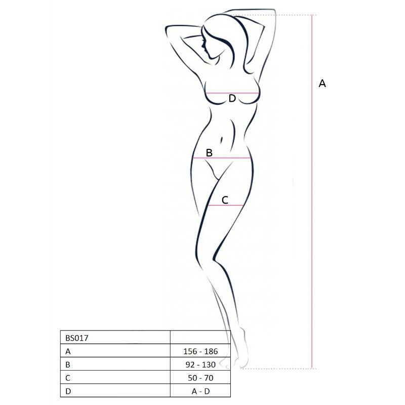 PASSION - FEMME BS017 BODYSTOCKING NOIR TAILLE UNIQUE – Image 2