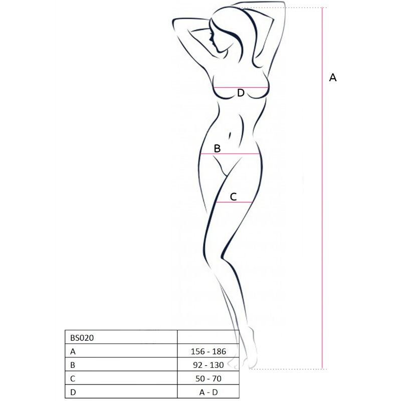 PASSION - FEMME BS020 BODYSTOCKING BLANC TAILLE UNIQUE – Image 2