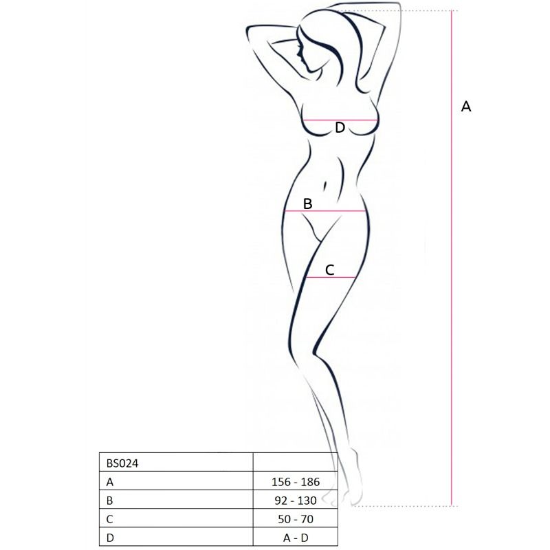 PASSION - FEMME BS024 BODYSTOCKING NOIR TAILLE UNIQUE – Image 3