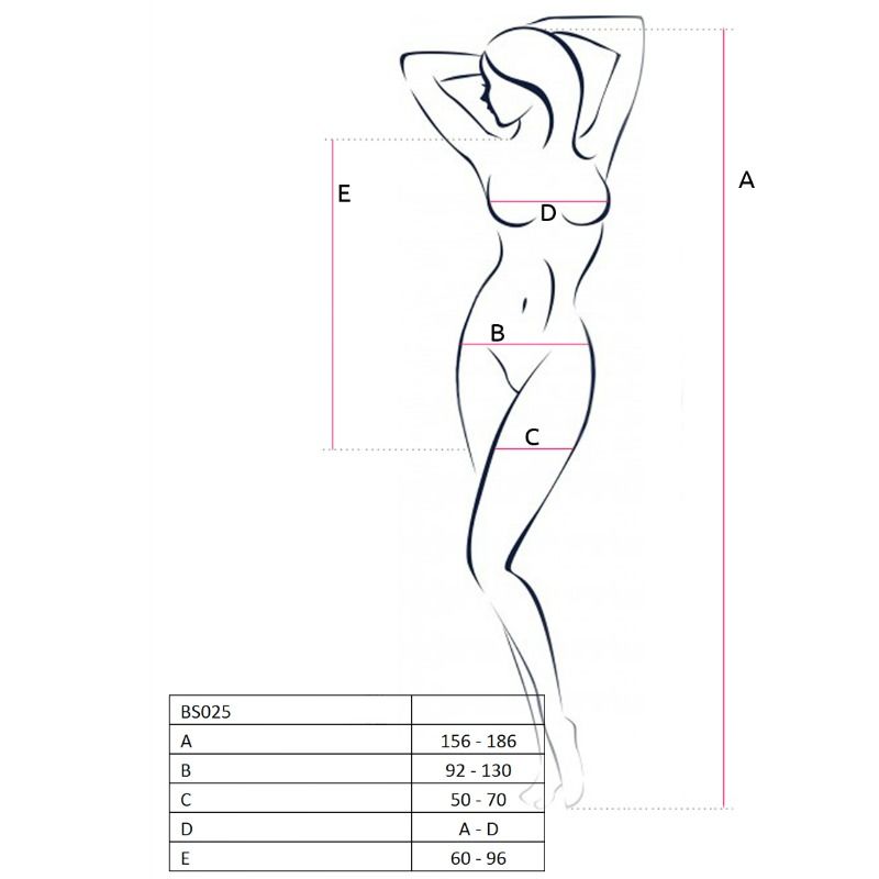 PASSION - FEMME BS025 BODYSTOCKING NOIR STYLE ROBE TAILLE UNIQUE – Image 2