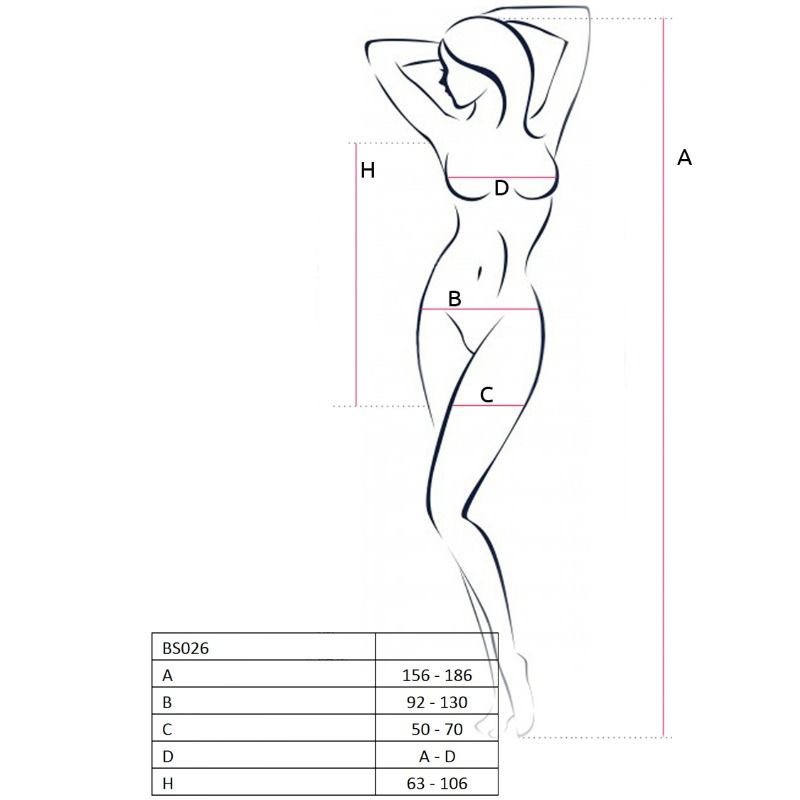 PASSION - FEMME BS026 BODYSTOCKING STYLE ROBE NOIR TAILLE UNIQUE – Image 2