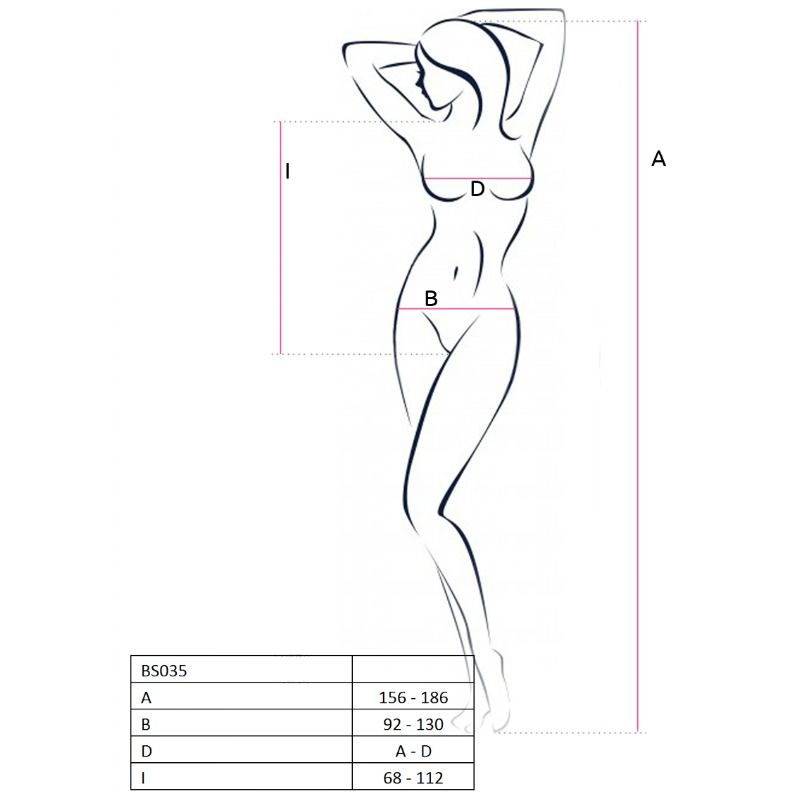 PASSION - FEMME BS035 BODYSTOCKING BLANC TAILLE UNIQUE – Image 2