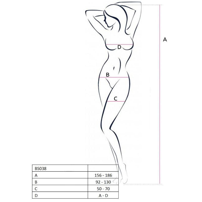 PASSION - FEMME BS038 BODYSTOCKING NOIR TAILLE UNIQUE – Image 3