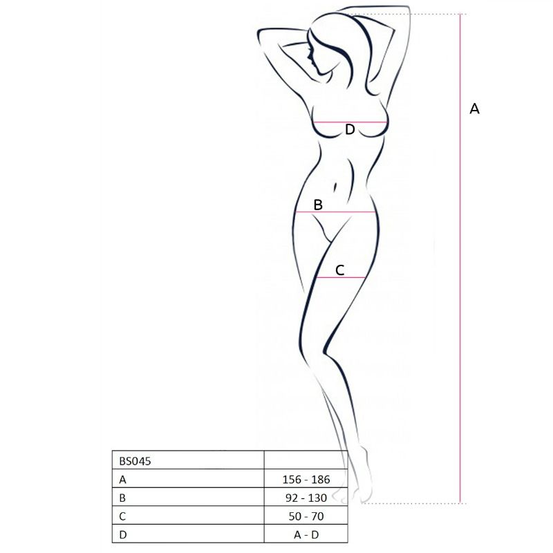 PASSION - FEMME BS045 BODYSTOCKING BLANC TAILLE UNIQUE – Image 2