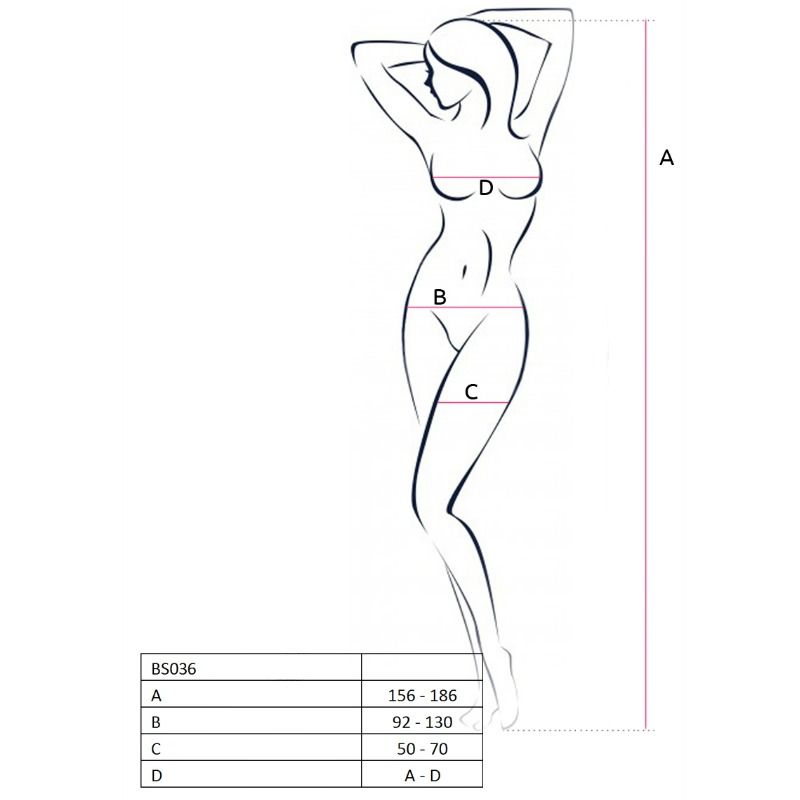 PASSION - FEMME BS036 BODYSTOCKING NOIR TAILLE UNIQUE – Image 3
