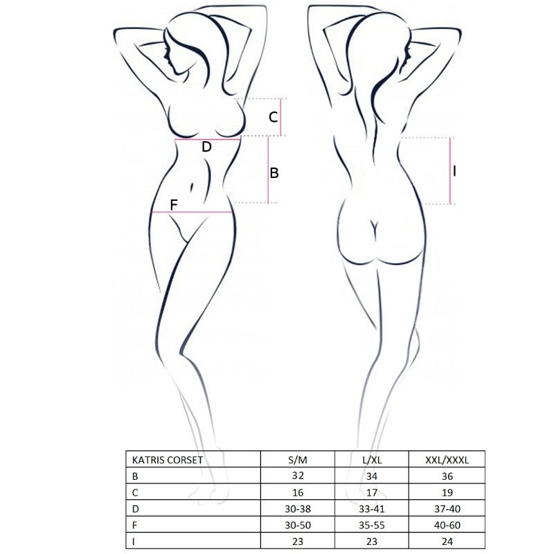 PASSION - FEMME KATRISS CORSET NOIR TAILLE L/XL – Image 3