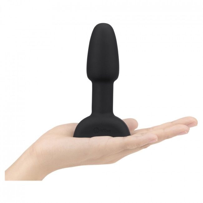 B-VIBE - RIMMING TÉLÉCOMMANDE PLUG ANAL PETITE NOIR – Image 5