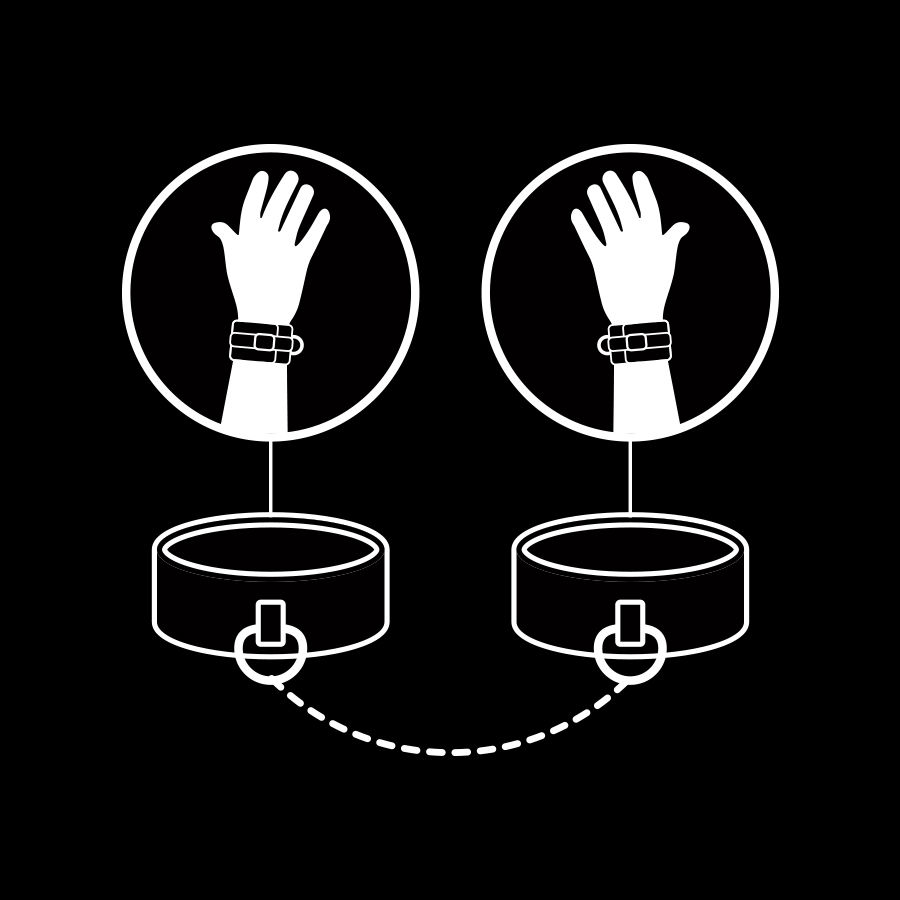 FETISH SUBMISSIVE - MENOTTES EN CUIR VÉGÉTALIEN AVEC DOUBLURE EN NOPRÈNE – Image 8