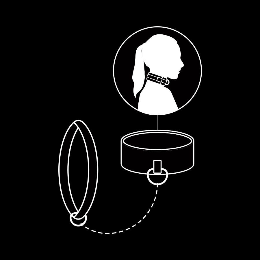 FETISH SUBMISSIVE - COLLIER CHAÎNE DOUBLURE EN NOPRÈNE – Image 11