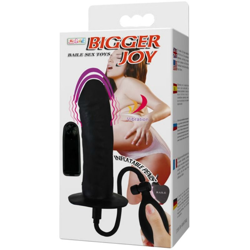 BAILE - PÉNIS GONFLABLE BIGGER JOY AVEC VIBRATION 16 CM – Image 8