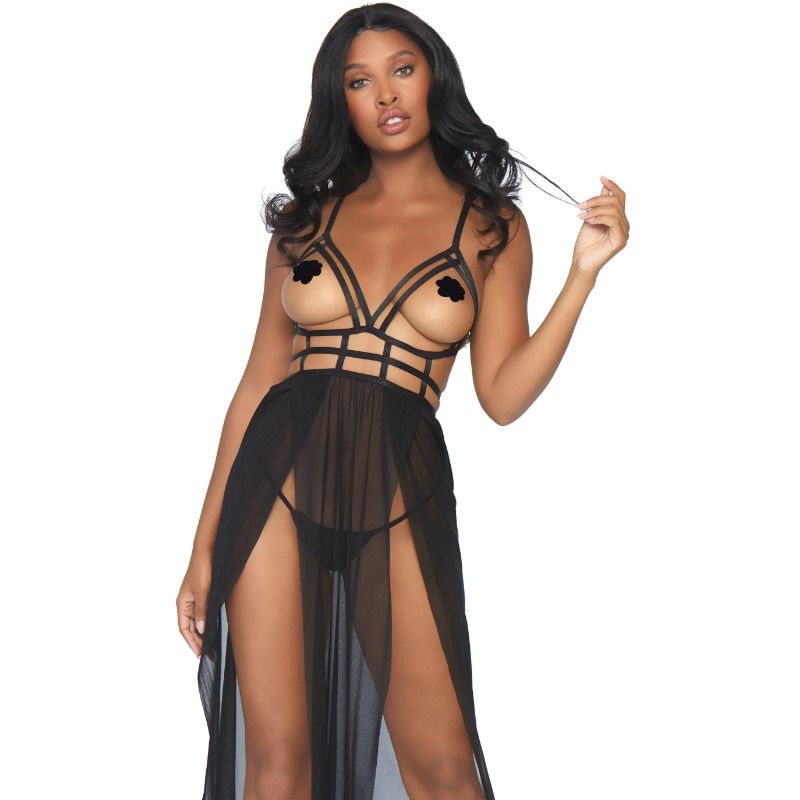 LEG AVENUE - ROBE MAXI CAGE ET STRING S/M – Image 2