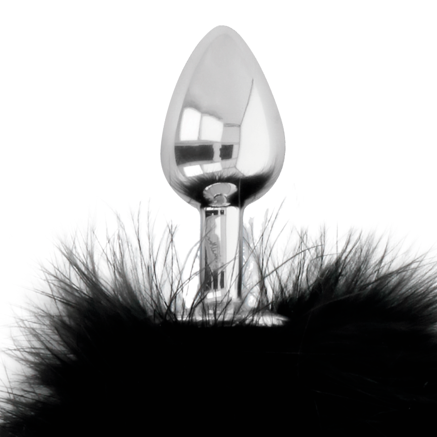 DARKNESS - PLUG EXTRA ANAL AVEC QUEUE NOIR 7 CM – Image 3