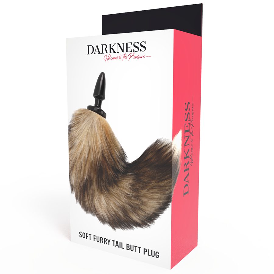DARKNESS - QUEUE NATURELLE AVEC PLUG ANAL EN SILICONE 10 CM – Image 4