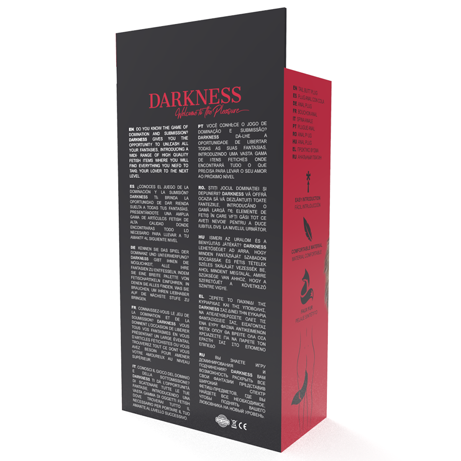 DARKNESS - QUEUE NATURELLE AVEC PLUG ANAL EN SILICONE 10 CM – Image 5