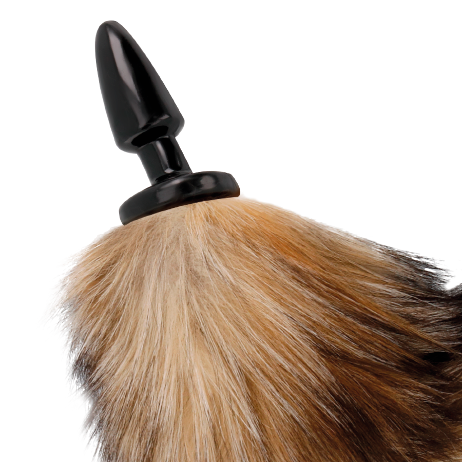 DARKNESS - QUEUE NATURELLE AVEC PLUG ANAL EN SILICONE 10 CM – Image 3
