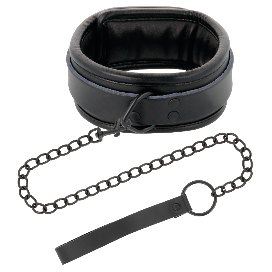 DARKNESS - MENOTTES ET COLLIER EN CUIR NOIR – Image 4